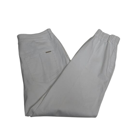 Black Label by Chico's Women's M White Ankle Jogger Jeans - Picture 3 of 12